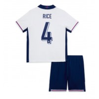 Camiseta Inglaterra Declan Rice #4 Primera Equipación Replica Eurocopa 2024 para niños mangas cortas (+ Pantalones cortos)